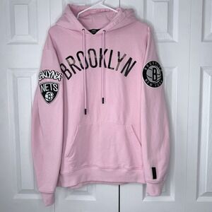 Brooklyn Nets Pro Standard‎ Womens Large Pink Hoodie  Sweatshirt Jacket